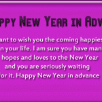 New Year Wishes in Advance