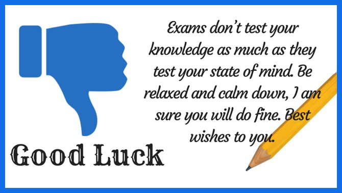 Nice Good Luck Messages For Exams