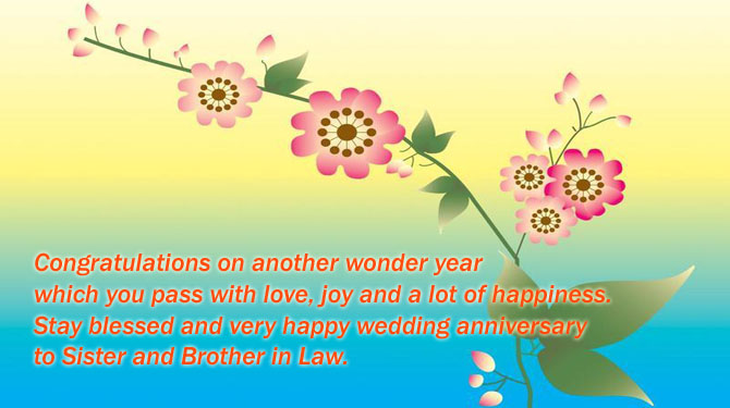 Happy Anniversary To Sister And Brother In Law Wishes4lover