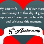 5th Marriage Anniversary Wishes for Wife