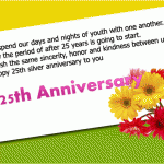 25th anniversary wishes for husband