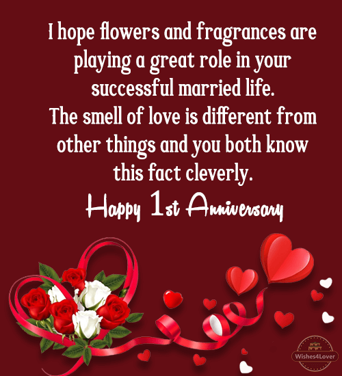 1st Wedding Anniversary Wishes