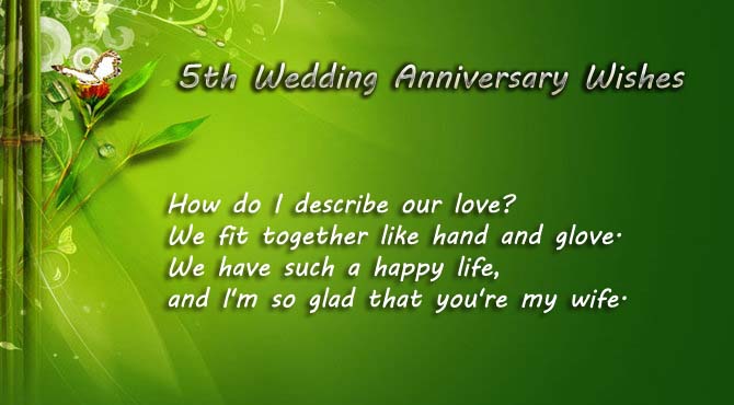 5th Wedding Anniversary Quotes for Wife