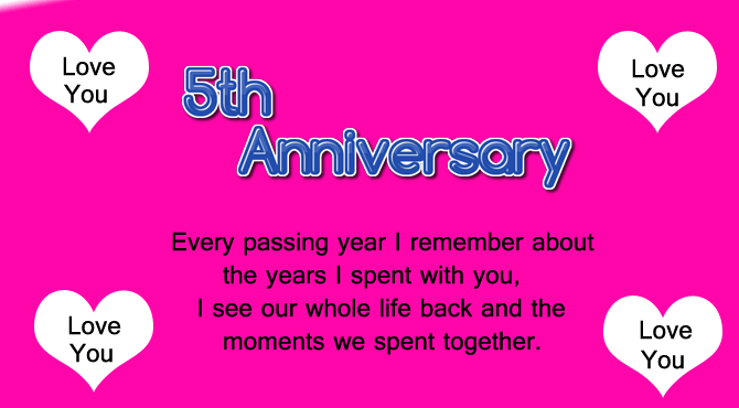 happy 5th anniversary hubby