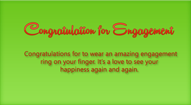 Congratulation on Engagement