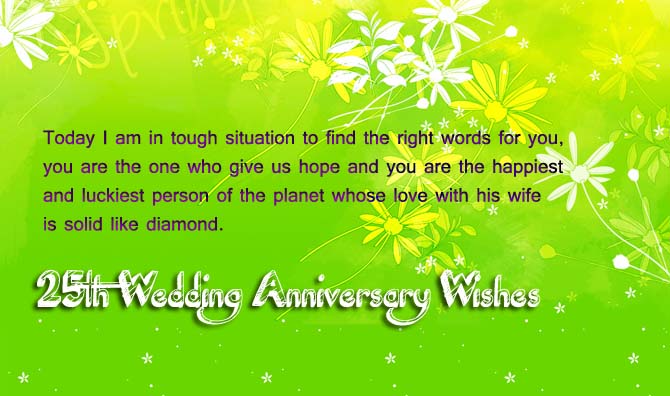 25th Wedding Anniversary Wishes for Uncle and Aunty Wishes4Lover