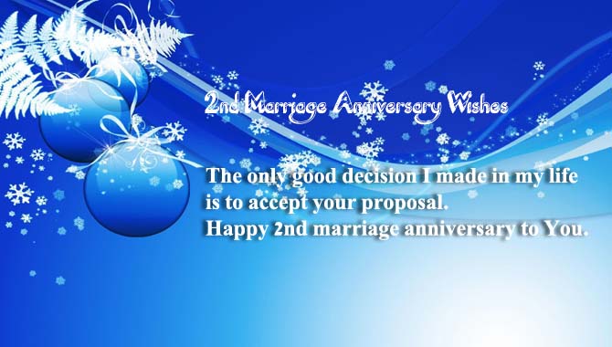 Happy 2nd Marriage Anniversary Wishes for Husband