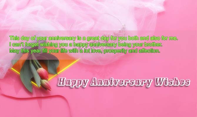 Happy Anniversary Wishes for Brother