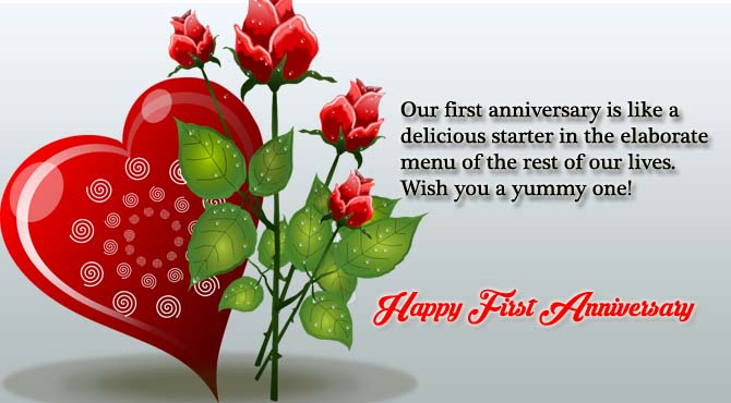 Happy First Anniversary Wishes for Husband