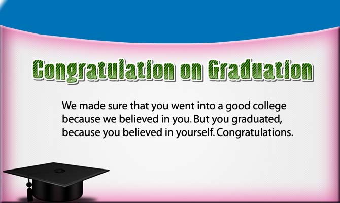 Congratulation Messages for Graduation