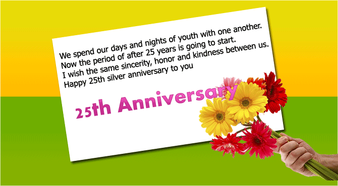 25th anniversary wishes for husband