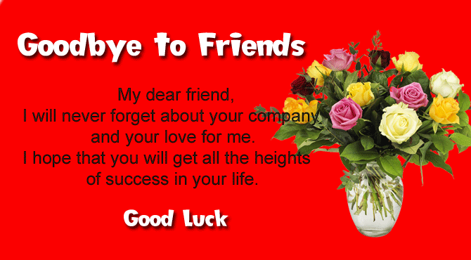 goodbye and good luck wishes