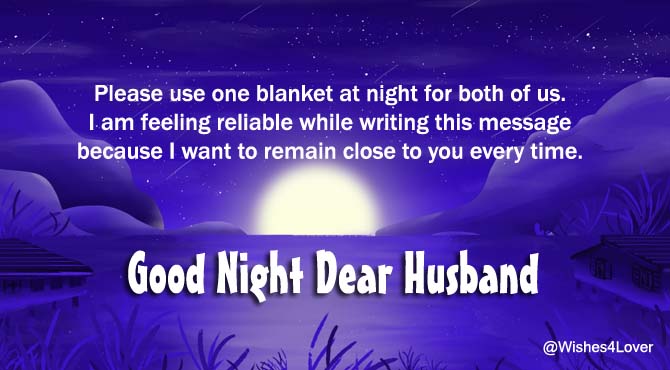 Good Night Messages for Husband - Wishes4Lover