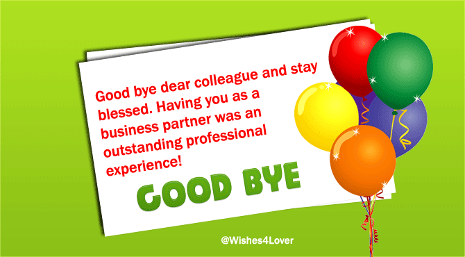 goodbye colleague message