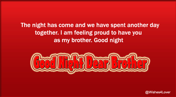 Good Night Messages for Brother