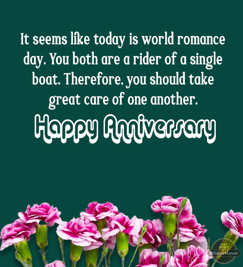 Anniversary Greetings to Couple