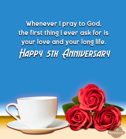 5th anniversary wishes for husband