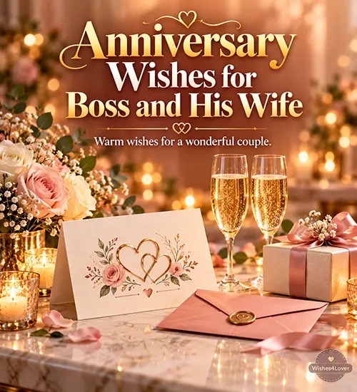 Anniversary wishes for boss and his wife