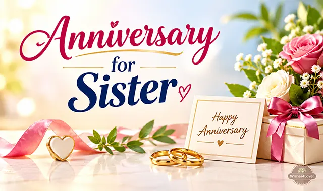 Anniversary wishes for sister