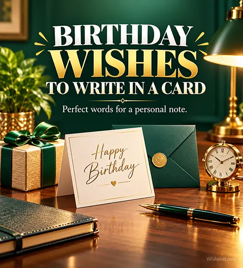 Birthday greeting card with envelope and gift for husband