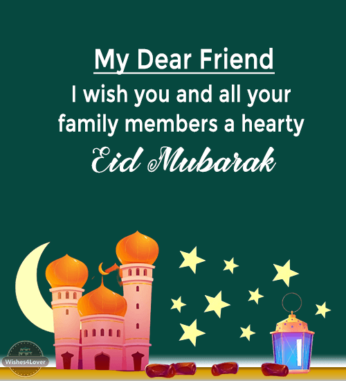 Eid Mubarak Wishes for Friends