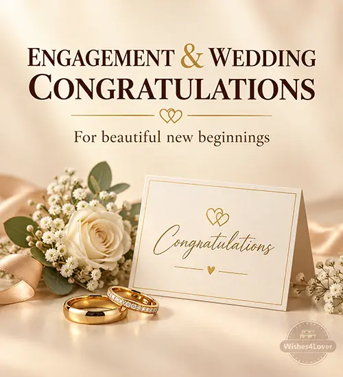 Engagement and wedding congratulations messages