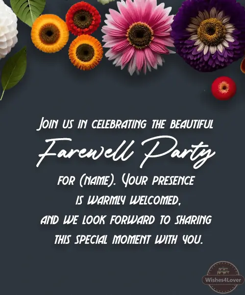 Farewell Party Invitation Messages