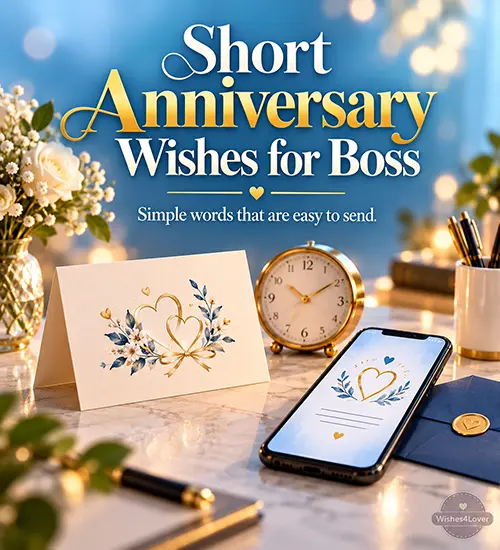 Formal anniversary wishes for boss