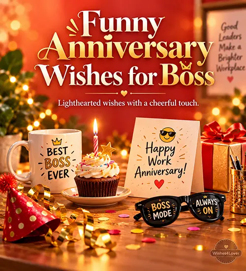 Funny anniversary wishes for boss