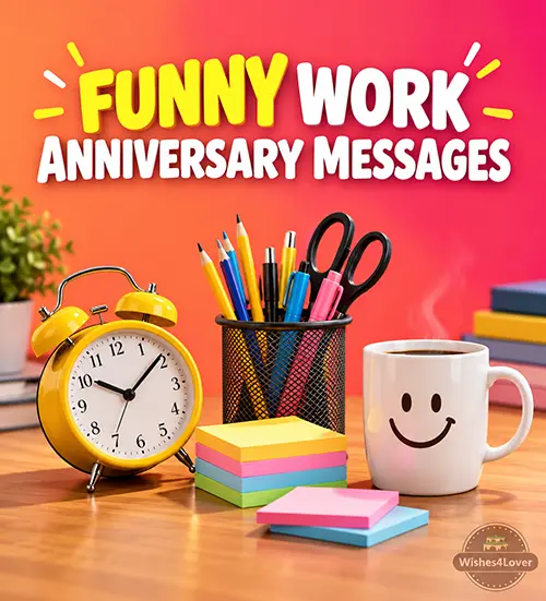 Funny work anniversary messages for colleagues