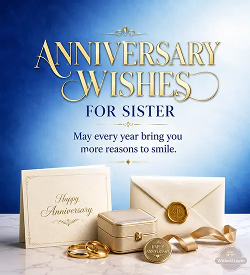 Happy Anniversary wishes for sister