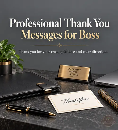 Professional thank you messages for boss