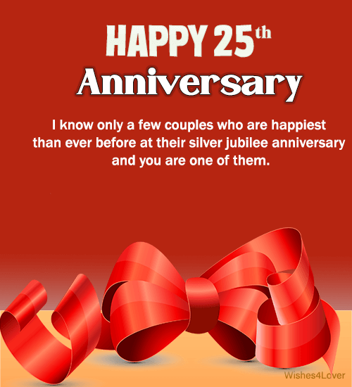 Silver Jubilee Anniversary Wishes