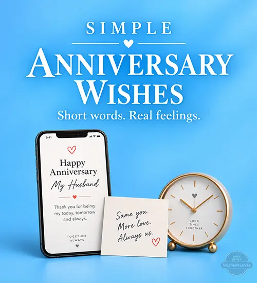 Simple Anniversary Wishes for Husband