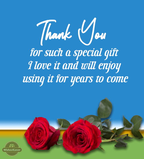 Thank You Messages for Gifts Received - Wishes4Lover