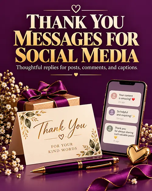 Thank You Messages for Social Media
