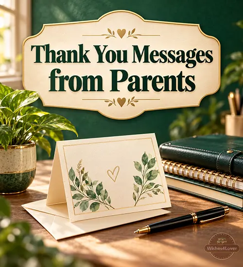 Thank you messages for teachers from parents