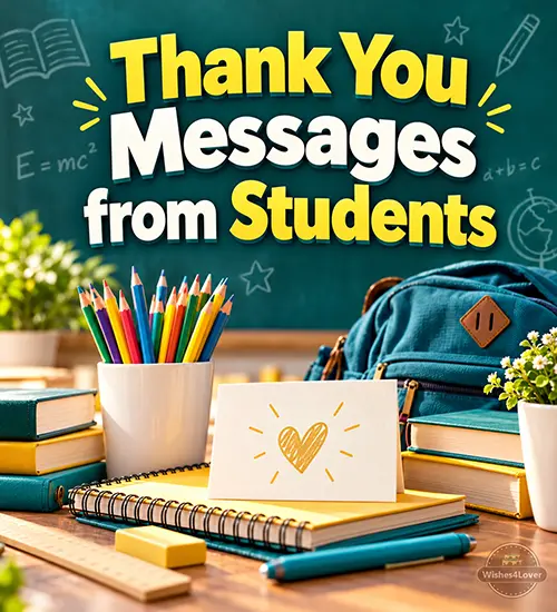 Thank you messages for teachers from students