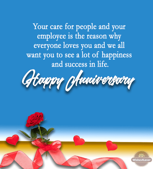 Wedding Anniversary Messages For Your Boss