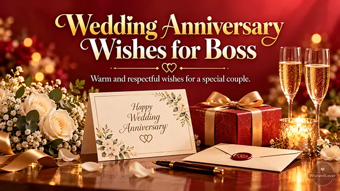 Wedding anniversary wishes for boss