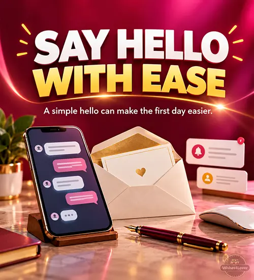 Welcome for new employees through chat and email