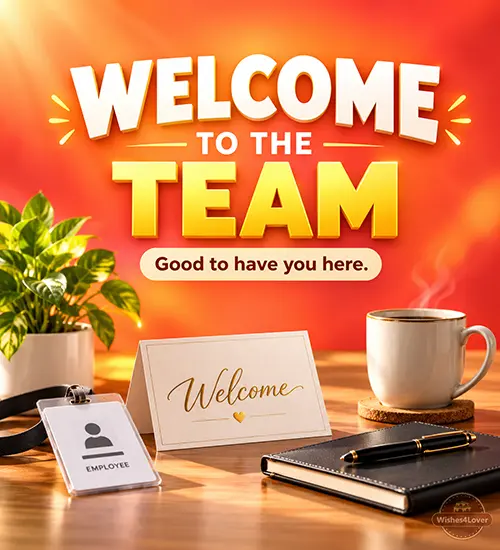 Welcome to the team for new employees