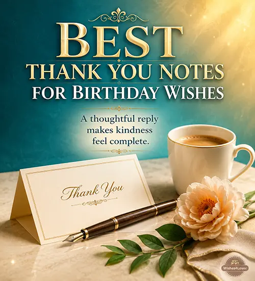 Best Thank You Notes for Birthday Wishes