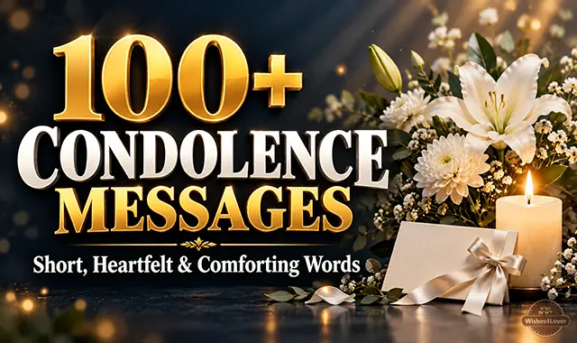 condolence messages with white flowers and candlelight