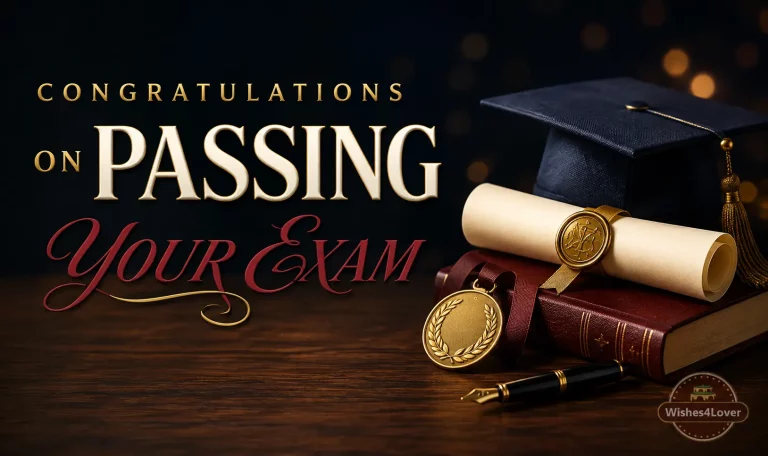 Certificate, graduation cap and medal celebrating passing an exam