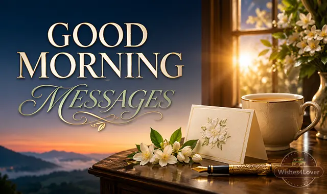 Sunrise, coffee and flowers for thoughtful good morning wishes