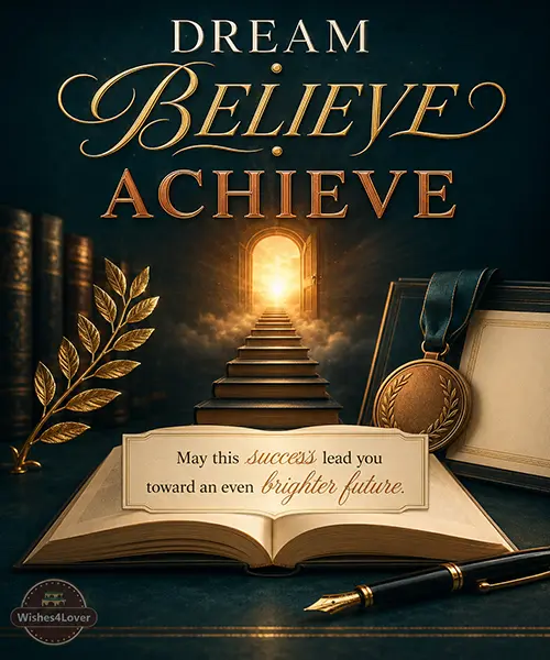 Open book, medal and sunrise symbolizing a bright academic future