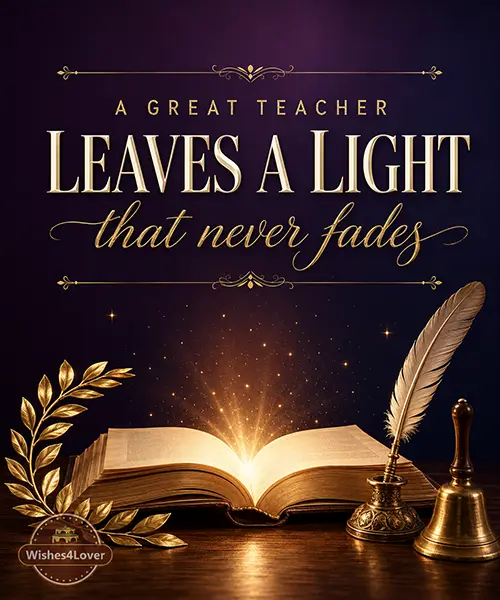 Open book and golden light symbolizing a teacher’s lasting influence