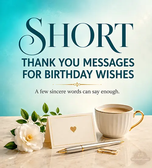Short Thank You Messages for Birthday Wishes