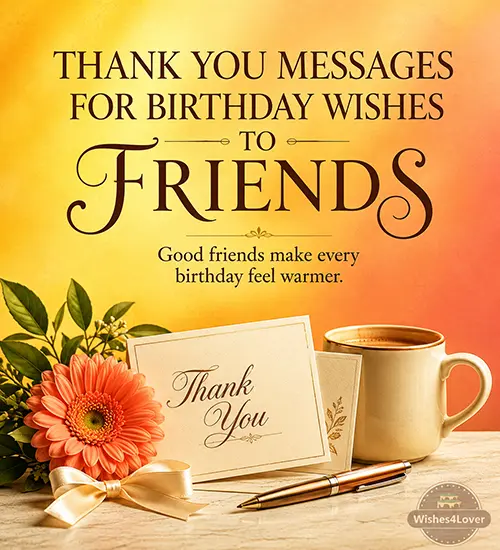 Thank You Messages for Birthday Wishes to Friends